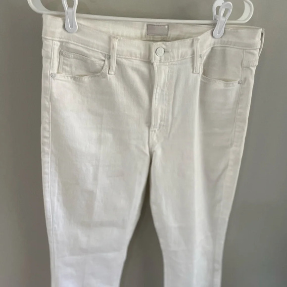 MOTHER The Dazzler Mid Rise Ankle Jeans - White - Size 33 - NWT - Picture 9 of 16